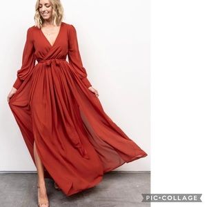 Baltic Born, XL, Rust color, Floor Length, Long Sleeve, NWT